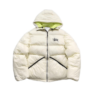 Stussy Merch Blanc Cassé Doudoune