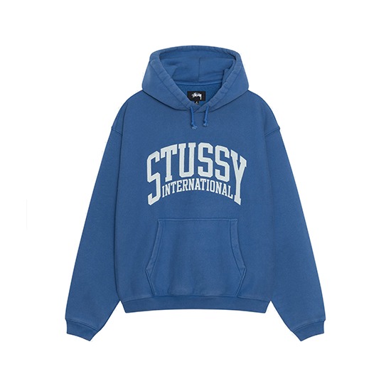 Stussy-International-Hoodie-Blue Stussy capuche International Bleu Pull