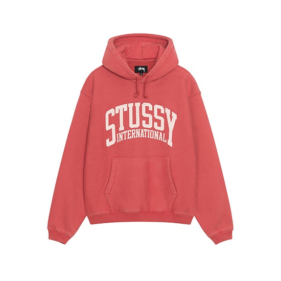 Stussy-International-Hoodie-Red Stussy International Rouge Pull