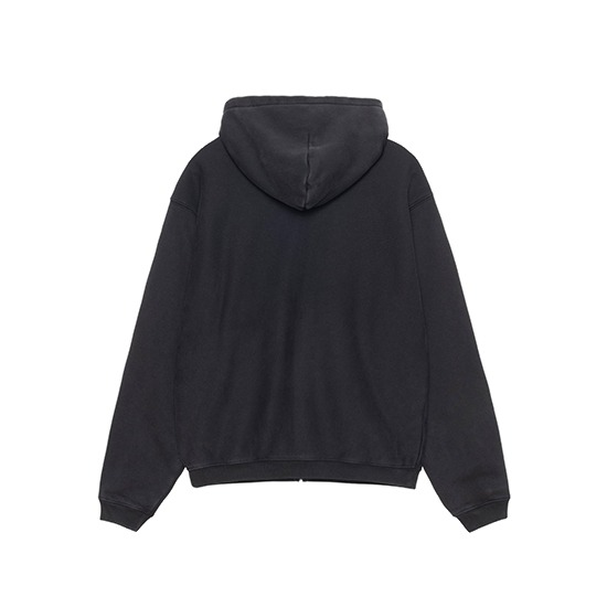 Stussy-Outline-Zip-Hoodie-Black-1 Stussy capuche zippé Outline noir Pull
