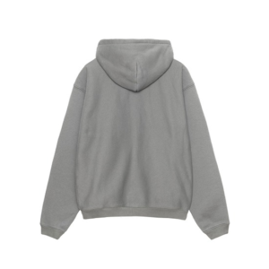Stussy capuche zippé Outline Gris Pull