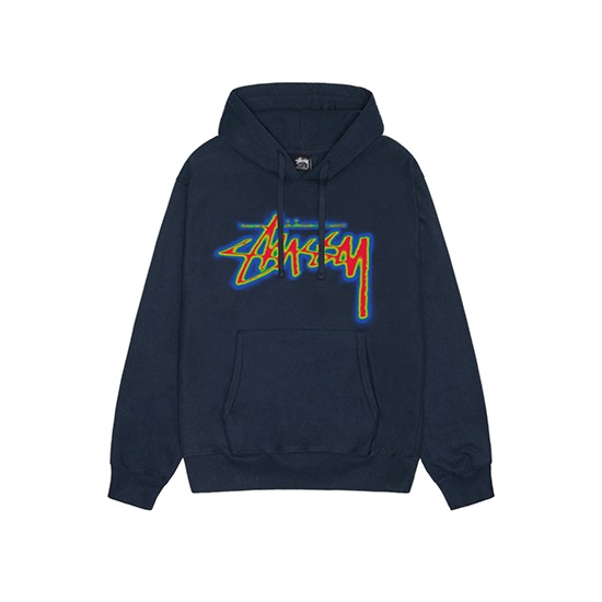 Stussy-Thermal-Stock-Hoodie-Navy Stussy Thermal Stock Bleu marine Pull