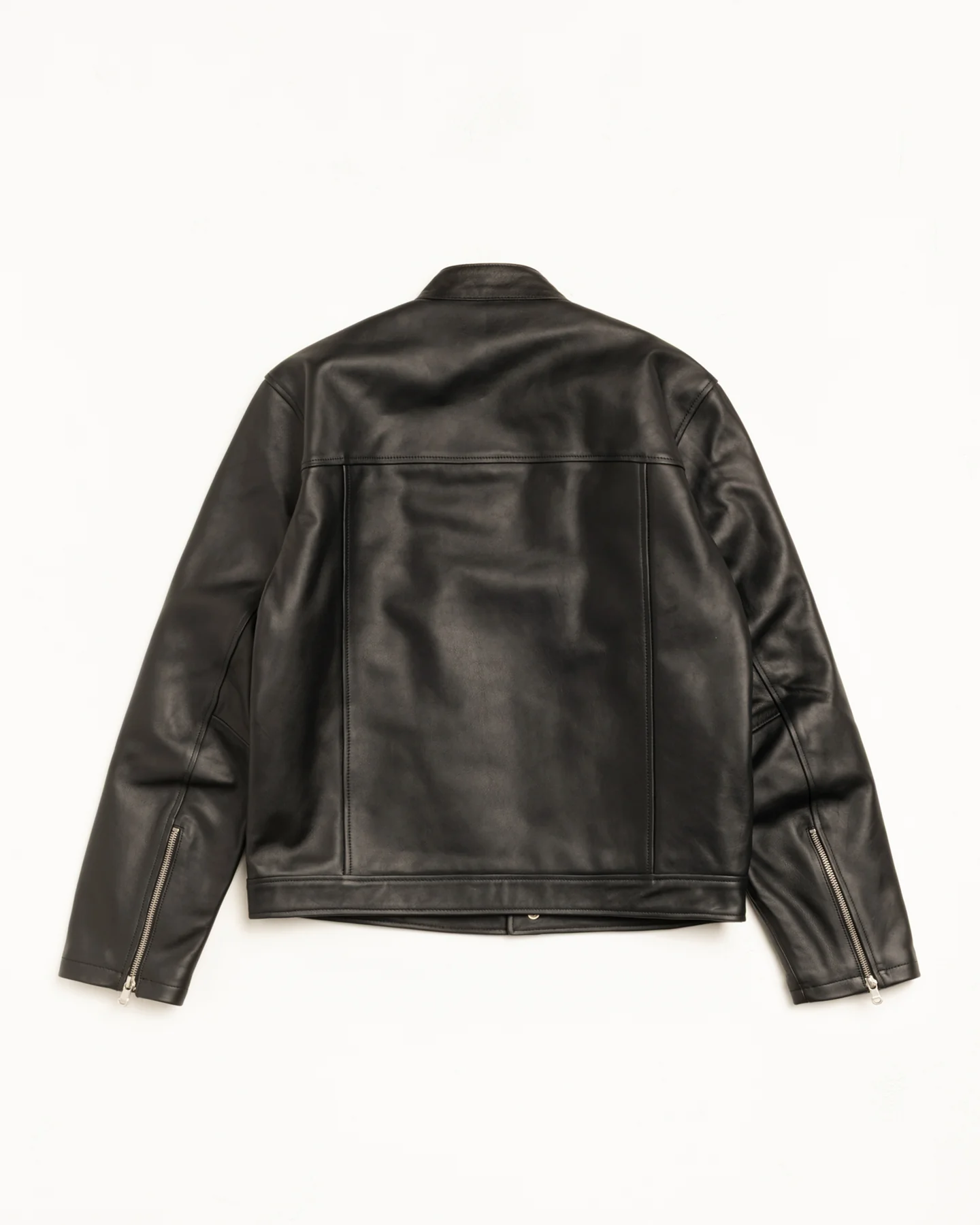 CAFE-RACER-LEATHER-JACKET-1 (2) Stussy Merch Café Racer Noire Veste