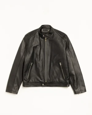 Stussy Merch Cuir Café Racer Doudoune