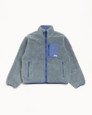 Stussy Merch Sherpa Bluestone Doudoune