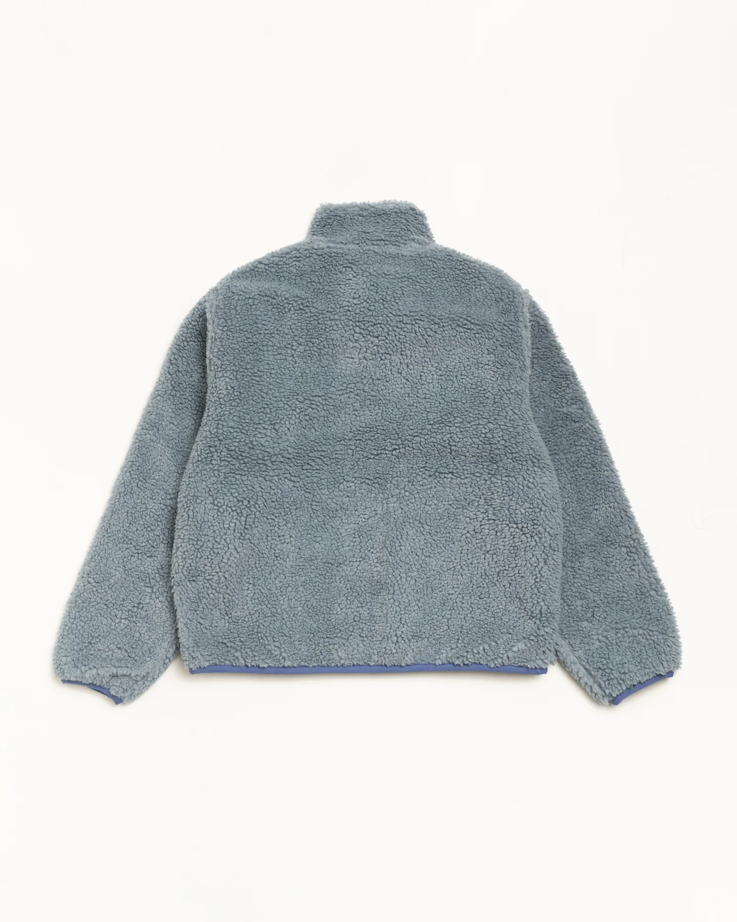 SHERPA-REVERSIBLE-JACKET-Bluestone (1) Stussy Merch Sherpa Bluestone Veste