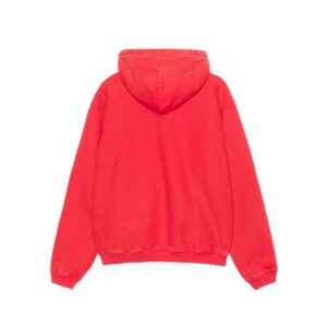 Stussy Merch capuche zippé Outline Rouge Hoodie