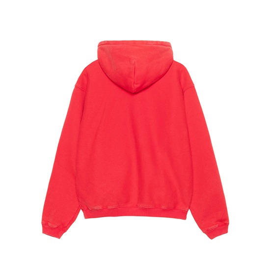 Stussy-Outline-Zip-Hoodie-Red-1 (1) Stussy Merch capuche zippé Outline Rouge Hoodie