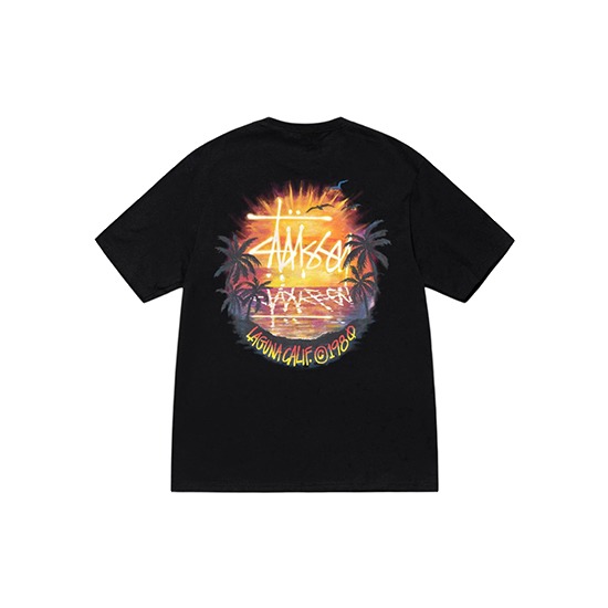 Stussy-Sunset-T-Shirt-Black (1) Stussy Merch Sunset Noir Maillot